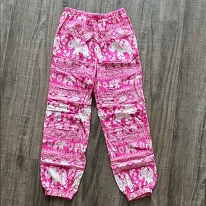 Pink Elephant Print Pants from Thailand